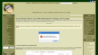 
                            5. Access denied, Please log in with administrator privileges and try ...