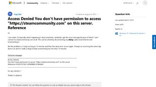 
                            10. Access Denied You don't have permission to access... - Microsoft