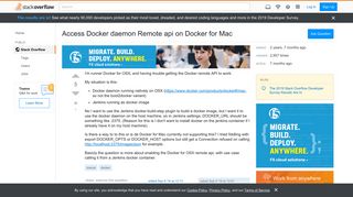 
                            7. Access Docker daemon Remote api on Docker for Mac - Stack Overflow