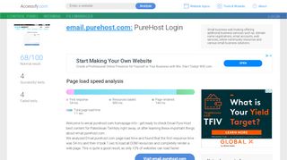 
                            8. Access email.purehost.com. Web Hosting by PureHost - WebMail Login