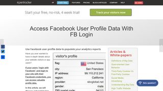 
                            9. Access Facebook user profile data with FB Login - Opentracker