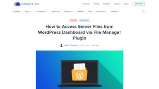 
                            9. Access Files From WordPress Dashboard via File Manager Plugin