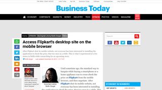 
                            12. Access Flipkart's desktop site on the mobile browser - Business Today