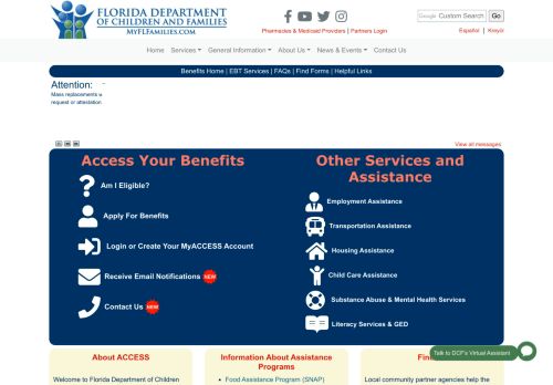 
                            3. ACCESS Florida - Florida Department of Children and Families