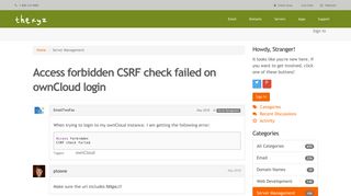 
                            9. Access forbidden CSRF check failed on ownCloud login — Thexyz Forum