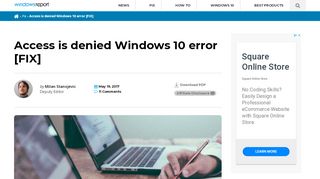 
                            12. “Access is denied” Windows 10 error [Fix] - Windows Report