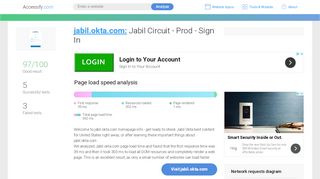
                            4. Access jabil.okta.com. Jabil Circuit - Prod - Sign In