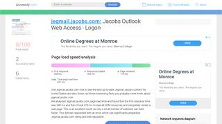 
                            9. Access jegmail.jacobs.com. Jacobs Outlook Web Access - Logon