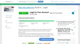 
                            9. Access klas.msu.edu.my. KLAS II :: Login