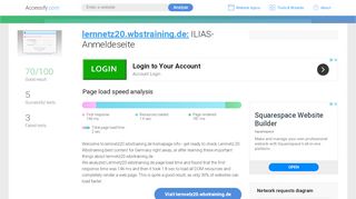 
                            5. Access lernnetz20.wbstraining.de. ILIAS-Anmeldeseite