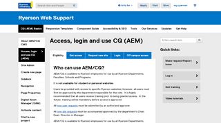 
                            12. Access, login and use CQ (AEM) - Web Support & Development ...