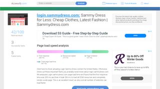 
                            3. Access login.sammydress.com. Sammy Dress for Less: Cheap ...