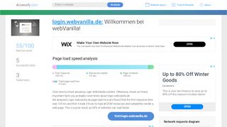 
                            8. Access login.webvanilla.de. Willkommen bei webVanilla!