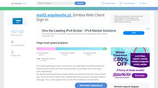 
                            5. Access mail2.ergohestia.pl. Zimbra Web Client Sign In
