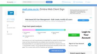 
                            7. Access mail.cms.co.in. Zimbra Web Client Sign In