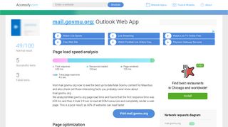 
                            5. Access mail.govmu.org. Outlook Web App