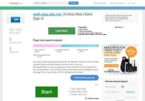 
                            3. Access mail.msu.edu.my. Zimbra Web Client Sign In