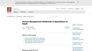 
                            1. Access Management: Shibboleth & OpenAthens In Depth – JSTOR ...