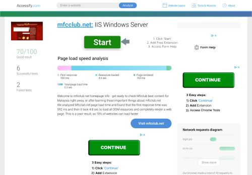 
                            11. Access mfcclub.net. IIS Windows Server