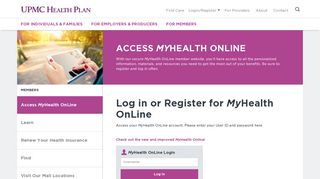 
                            6. Access MyHealth OnLine | UPMC Health Plan