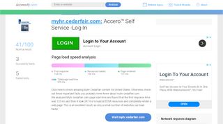 
                            4. Access myhr.cedarfair.com. Accero™ Self Service -Log In