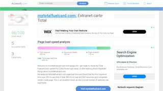 
                            7. Access mytotalfuelcard.com. Extranet carte Total