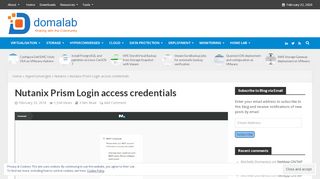
                            13. Access Nutanix Prism Login credentials » domalab
