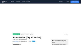 
                            10. Access Online (English version) by ABN AMRO on Prezi