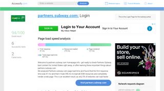 
                            4. Access partners.subway.com. Login