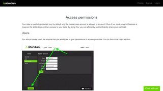 
                            5. Access permissions - Attendium