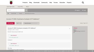 
                            5. Access Pi With Hostname Instead of IP Address? - Raspberry Pi Forums