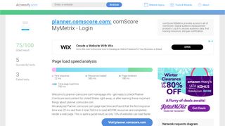 
                            6. Access planner.comscore.com. comScore MyMetrix - Login