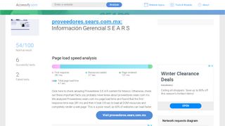 
                            3. Access proveedores.sears.com.mx. Información Gerencial S E A R S