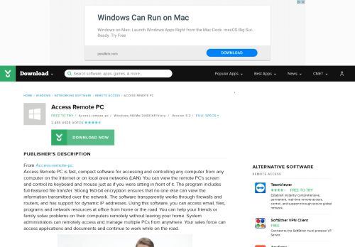 
                            11. Access Remote PC - Free download and software reviews - CNET ...