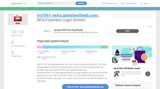 
                            13. Access rm1961-extra.globalwolfweb.com. WOLFconnect Login Screen