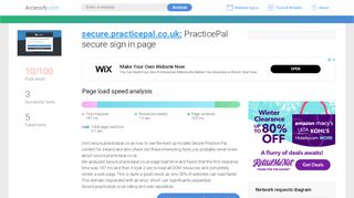 
                            3. Access secure.practicepal.co.uk. PracticePal secure sign in page