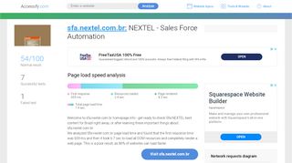 
                            2. Access sfa.nextel.com.br. NEXTEL - Sales Force Automation