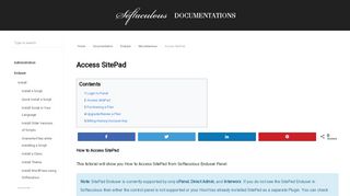 
                            6. Access SitePad - Softaculous
