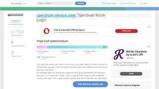 
                            8. Access spectrum.alorica.com. Spectrum Kiosk Login