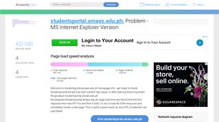 
                            6. Access studentsportal.amaes.edu.ph. Problem - MS Internet ...