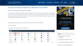 
                            12. Access Terminal Interface in Browser from WHM - Interserver Tips