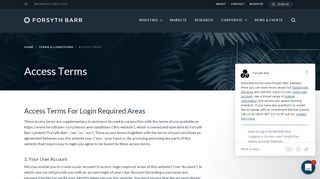 
                            3. Access Terms For Login Required Areas | Forsyth Barr Investment ...