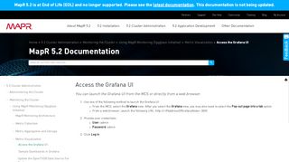 
                            11. Access the Grafana UI - MapR