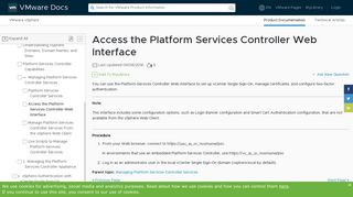 
                            4. Access the Platform Services Controller Web Interface - VMware Docs