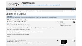 
                            3. Access the unit via \\hostname - Synology Forum