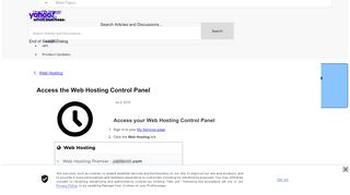 
                            2. Access the Web Hosting Control Panel - Yahoo Small Business ...