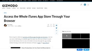 
                            11. Access the Whole iTunes App Store Through Your Browser - Gizmodo