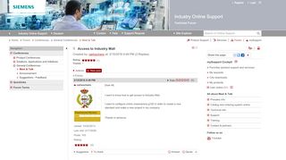 
                            3. Access to Industry Mall - Entries - Forum - Industry Support - Siemens