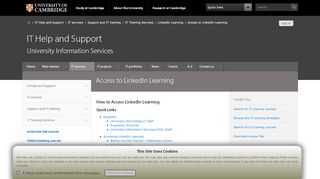 
                            13. Access to LinkedIn Learning — IT Help and Support - uis.cam.ac.uk