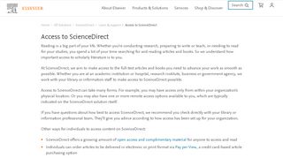 
                            5. Access to ScienceDirect - Learn & Support - ScienceDirect | Elsevier